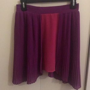 Purple Pleated Skirt